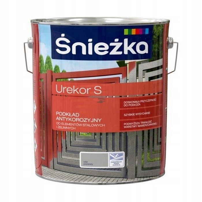 Śnieżka Urekor S 10L Popielaty szary unikor minia podkład antykorozyjny