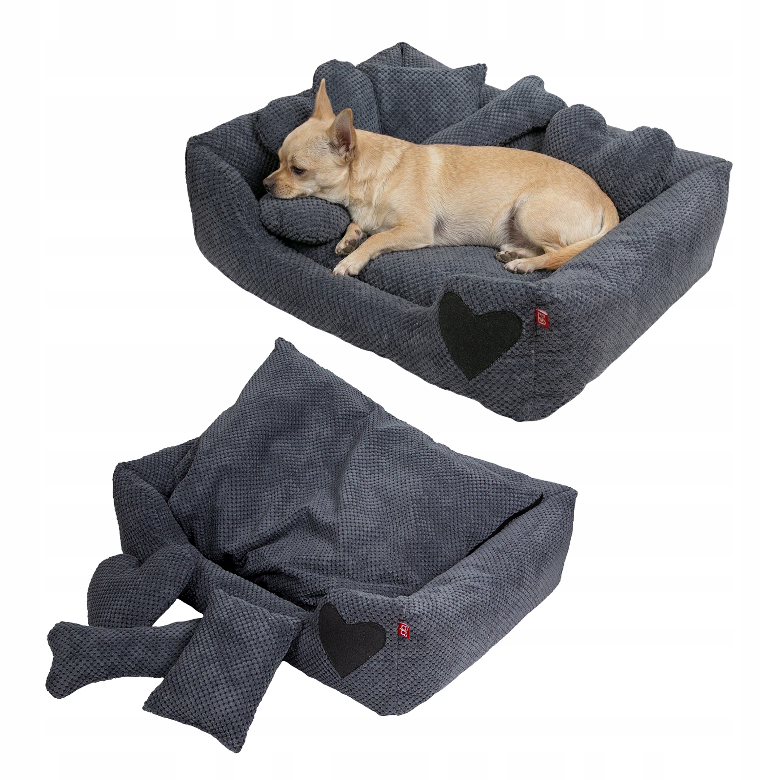 Pelíšek Potah pro psa kočku Kotec Postel 50x60 cm s odnímatelným polštářem