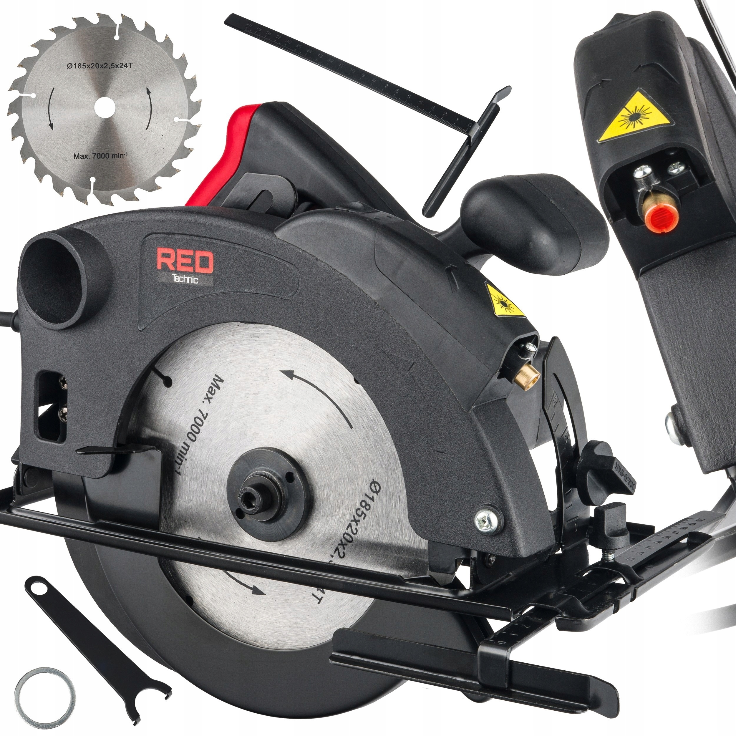 Kotoučová Pila Ruční Pila Na Dřevo S Laserem 2250 W, Řezačka 185 MM