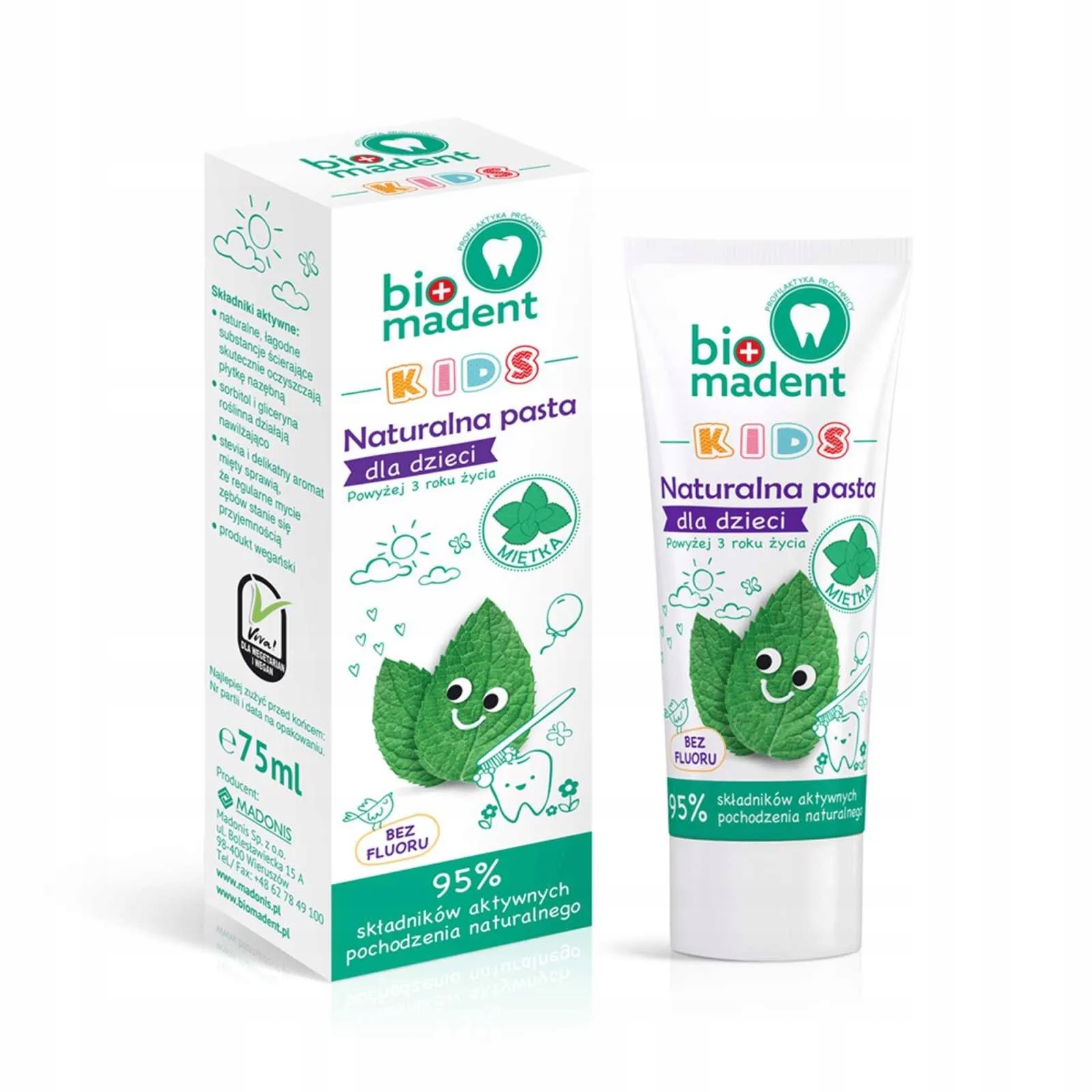 

Bio Madent Naturalna pasta do zębów dla dzieci
