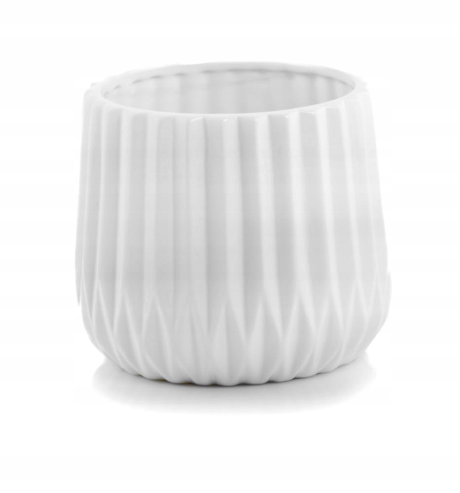 

Doniczka osłonka Ceramiczna biała 3D Ø14