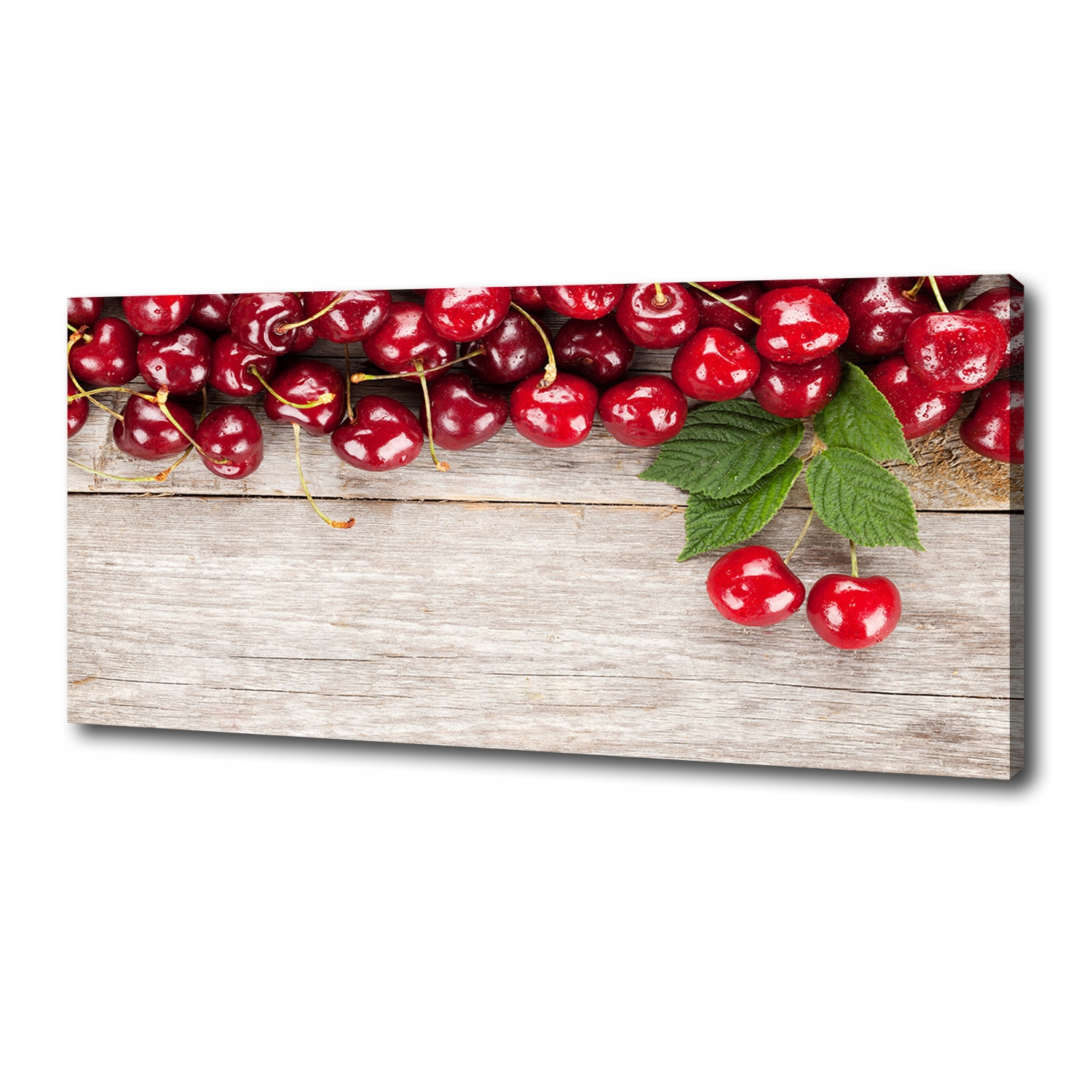Fotoobraz obraz na plátně Višně na dřevě 125 x 50 cm