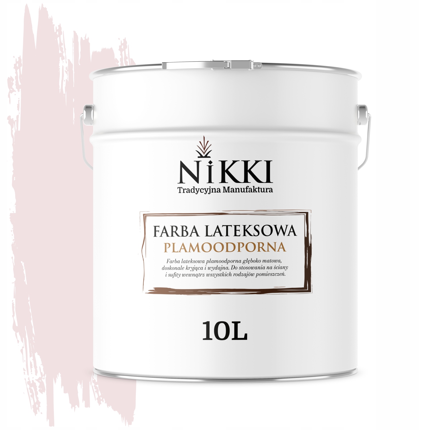 Latexová Odolná Farba Biela Zlomená Do Ruže H3678 10L Hlboká Matná