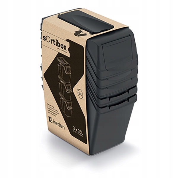 Levně Sada košů na tříděný odpad 3x25 l Keden Prosperplast