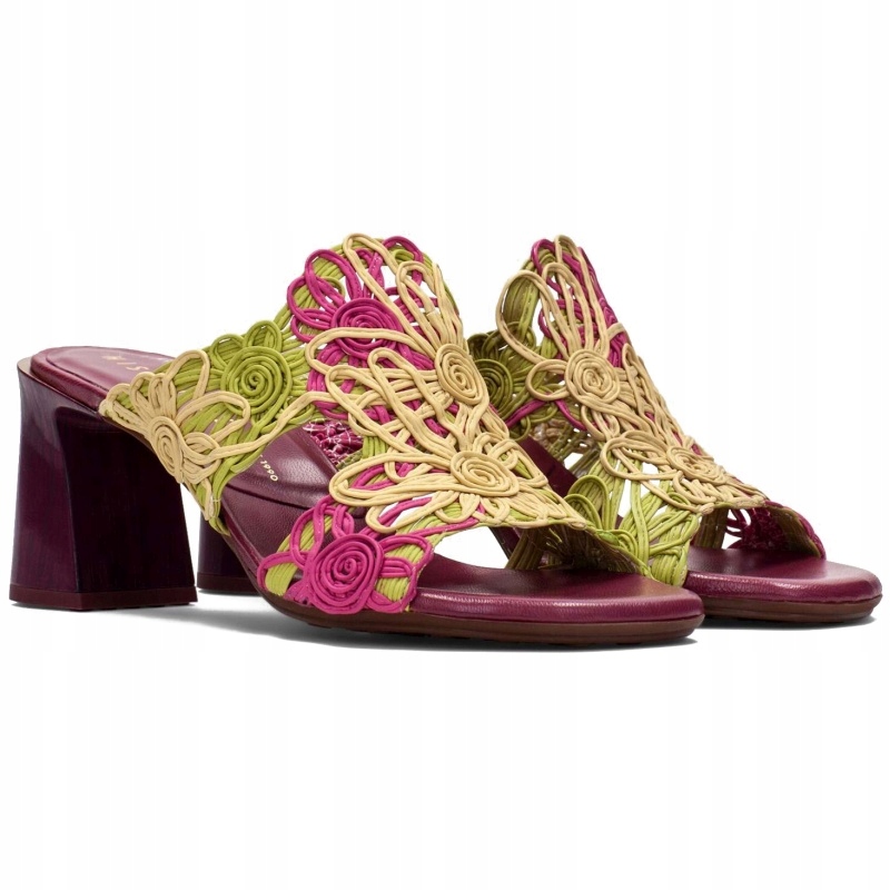 Nazouváky pantofle Hispanitas HV264801 C001 GARDEN-V26 Multi Yellow Vel. 39