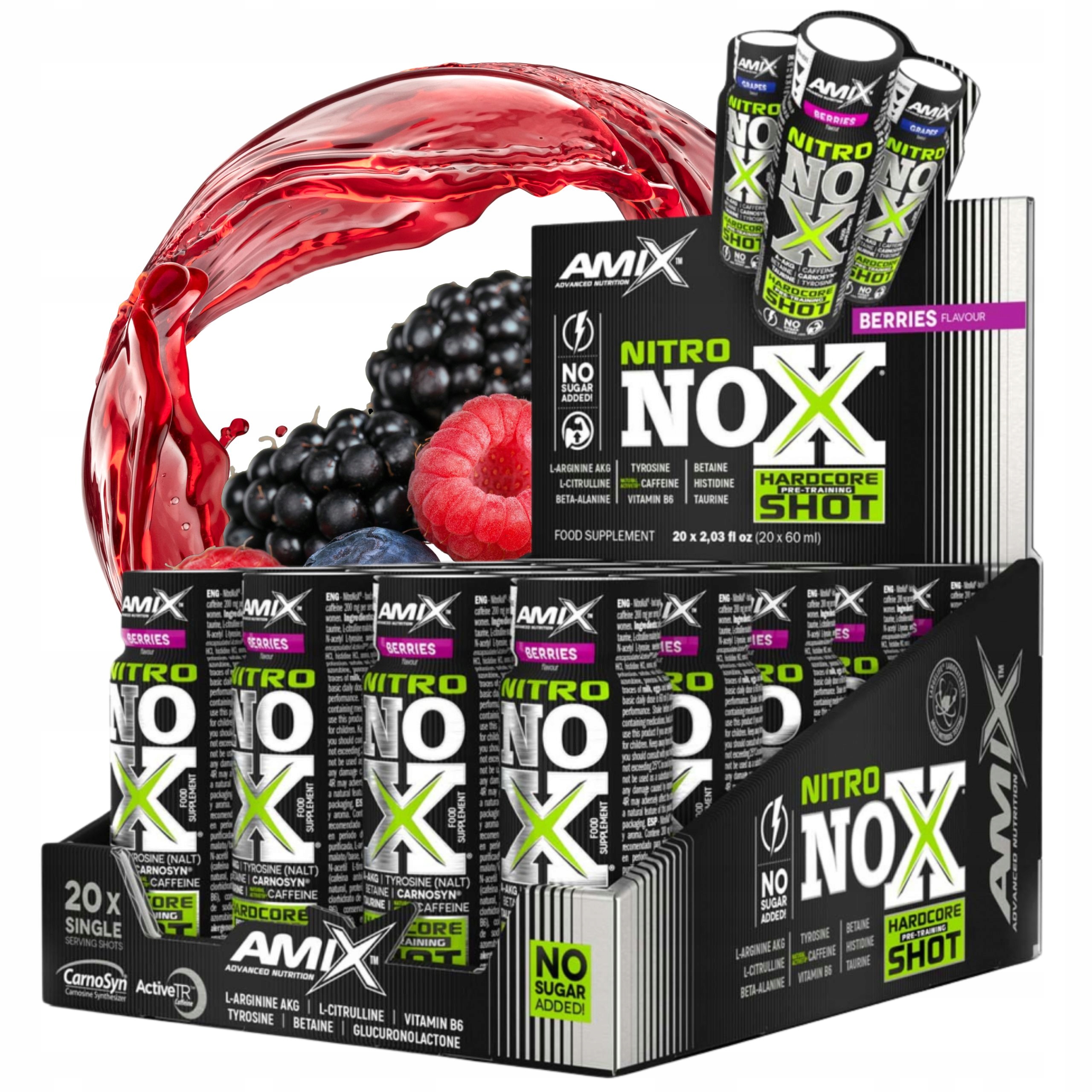 Předtréninkovka Šoty Energie Stimulace Svalová pumpa Citrulin Betain