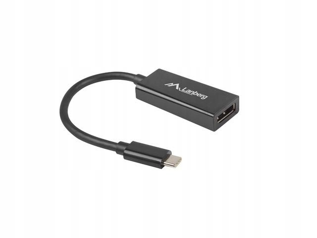 Adapter Usb CM Displayport F 15cm czarny