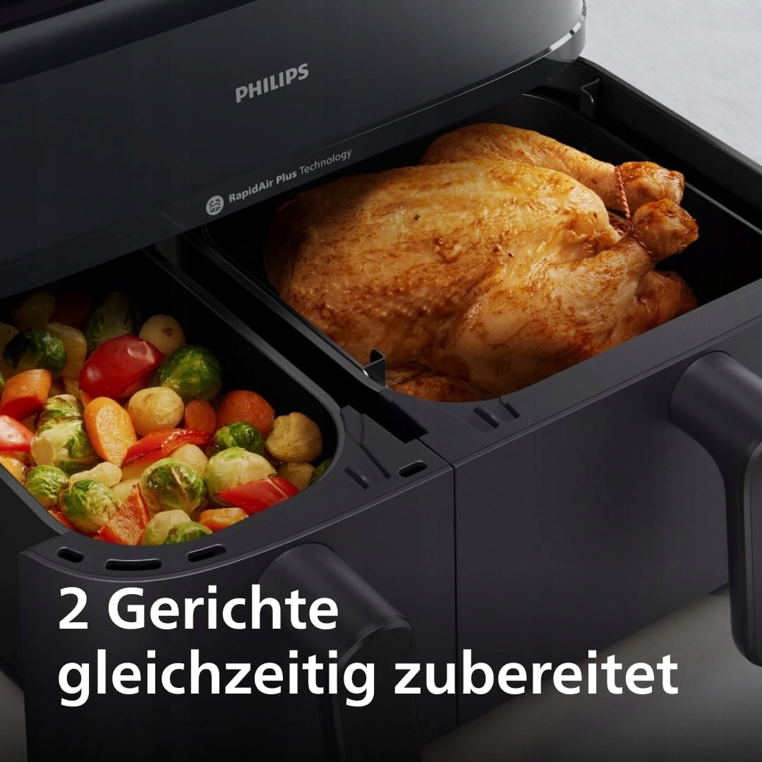 PHILIPS Airfryer 5000, Dual Basket 9L, 19 Functions, 90% Less Fat — miniatura 5