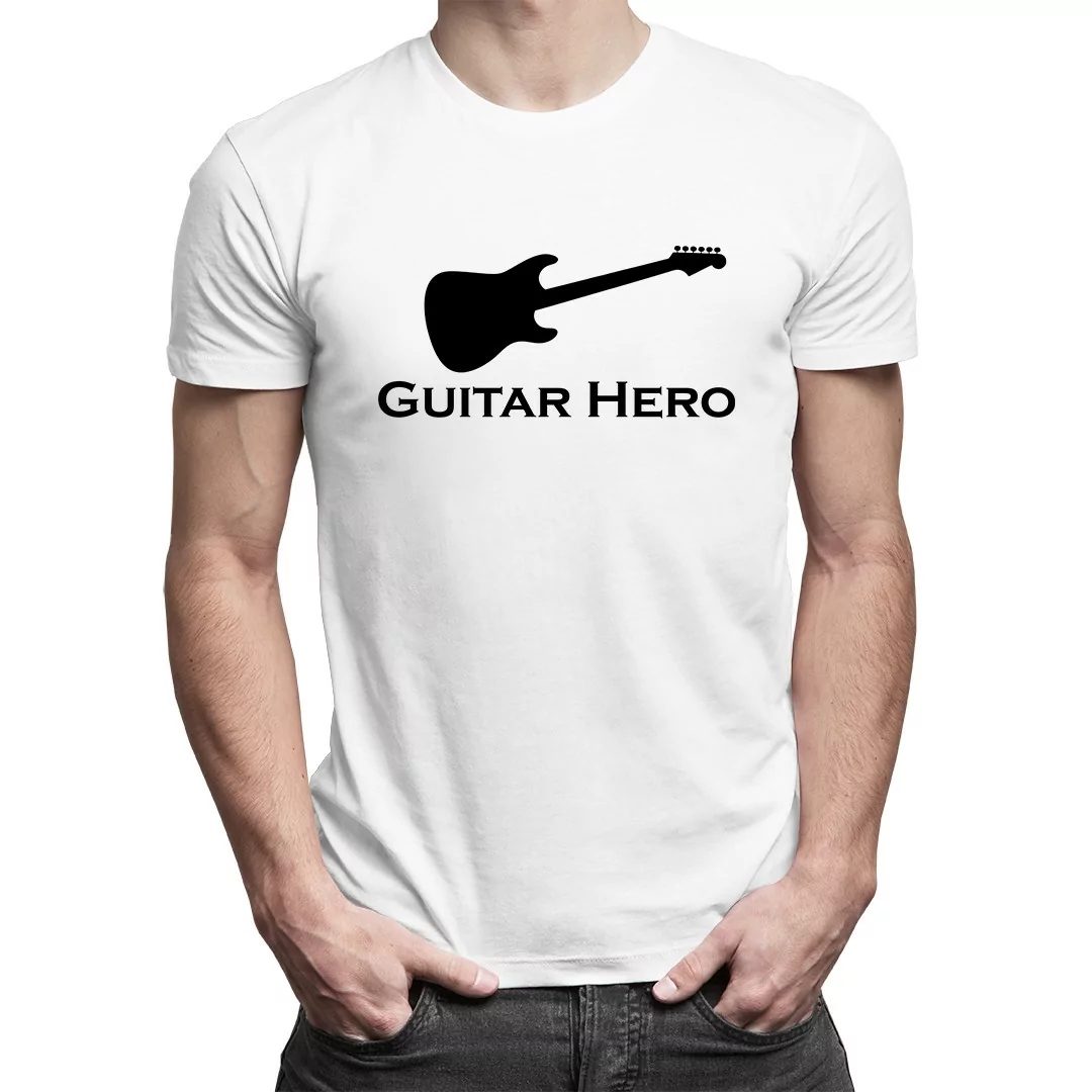 

Guitar Hero - koszulka męska z nadrukiem gitara