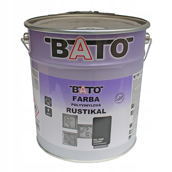 Rustikální Černá Polyvinylová Barva 5L Bato