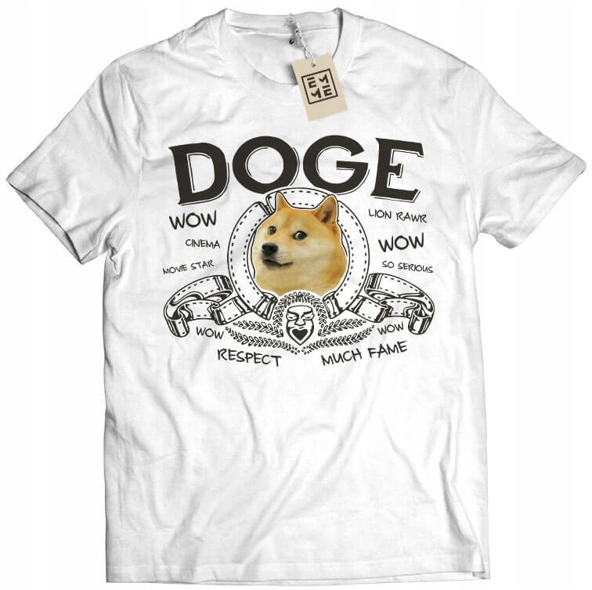 

Koszulka Doge Pieseł Wow biała XL