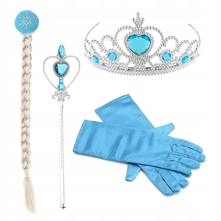 

Strój Akcesoria Elsa Frozen Warkocz Berło Tiara