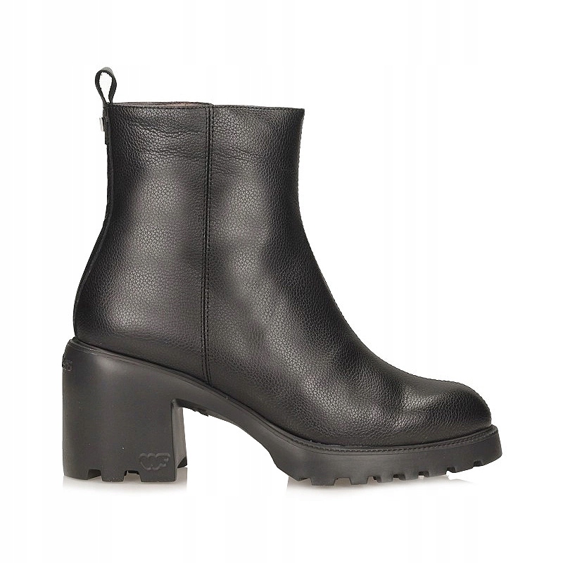 Pohodlné a módní Dámské kotníkové boty na sloupkovém podpatku Wonders G-7205 Wild I Negro