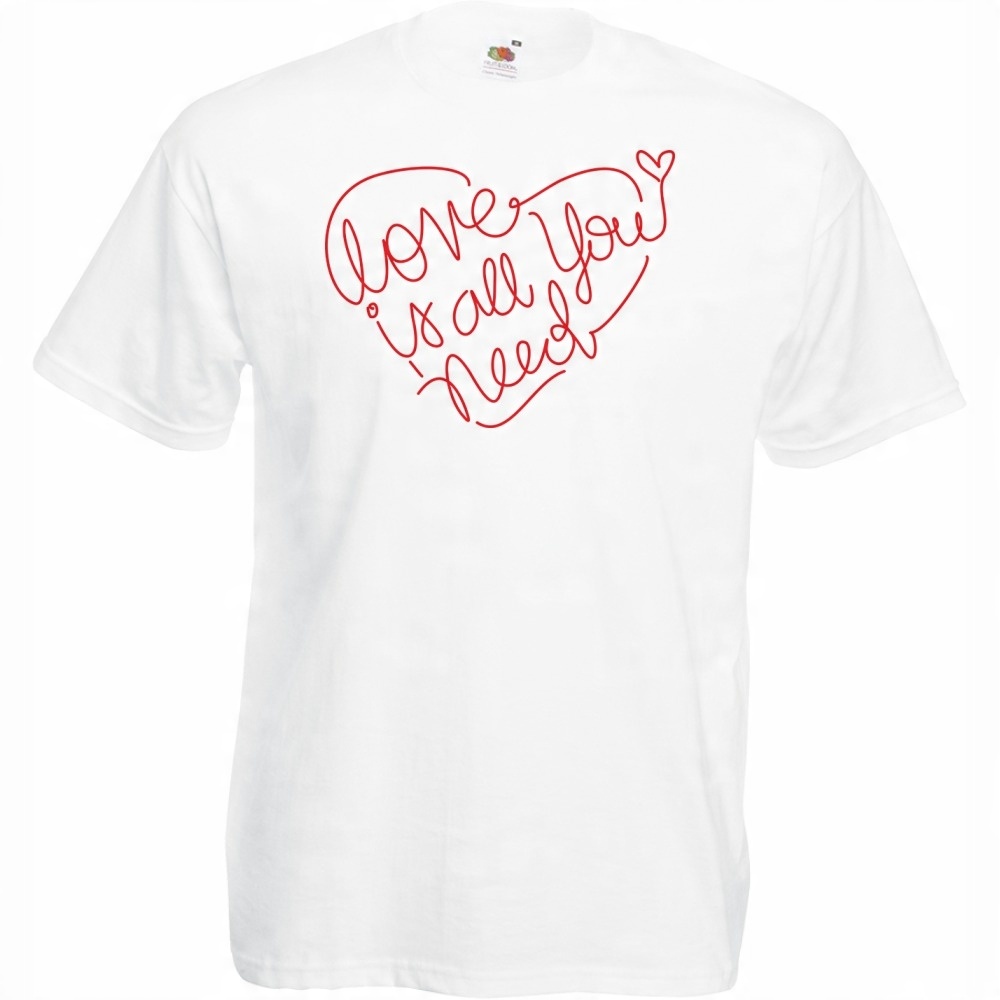 

Koszulka love is all you need miłość XXL biała