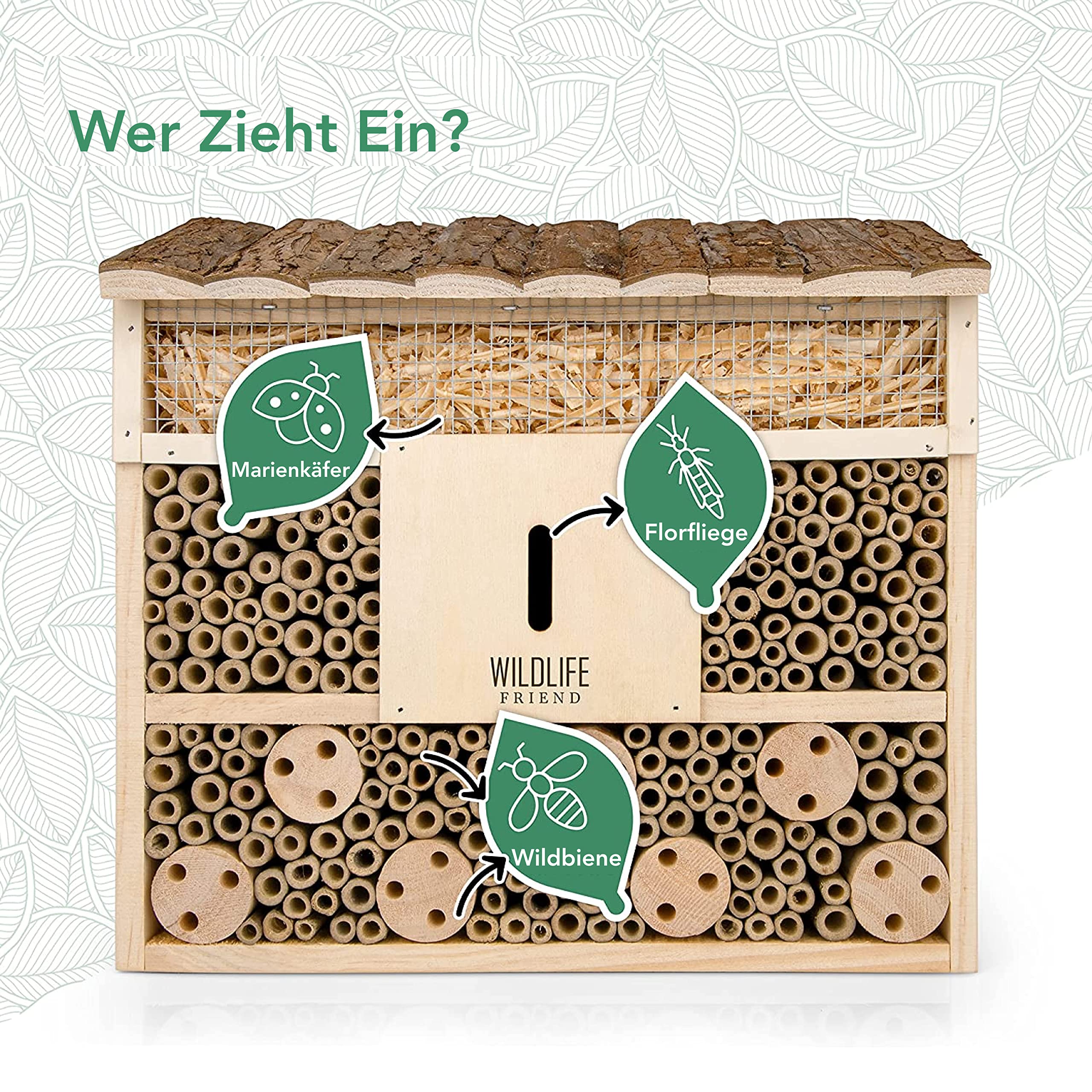 WILDLIFE FRIEND Hotel dla owaddów, pszczół, biedroneki pomoc dla lęgów EAN (GTIN) 4260659632748