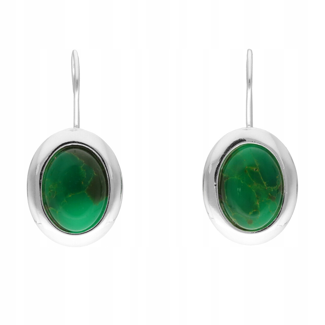 Stříbrné náušnice s jadeitem