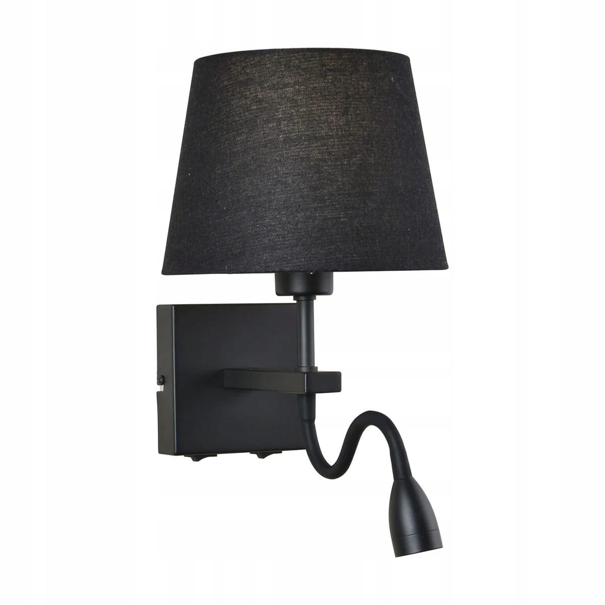 Dvojitá nástenná lampa s lampou na čítanie čierna do spálne Italux