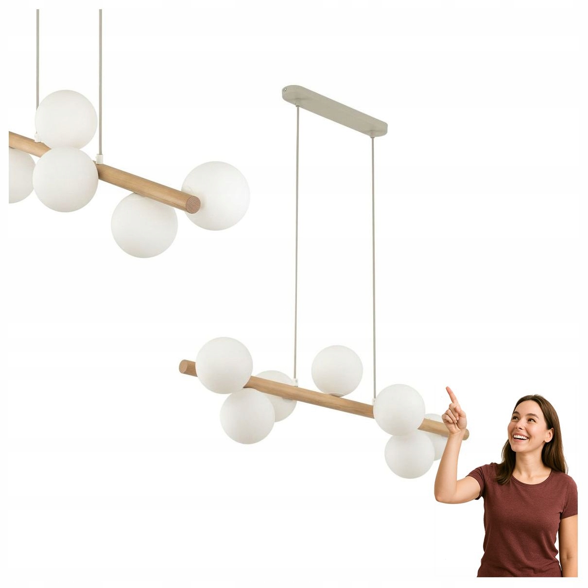 Závesná lampa Estera Wood 5905 Tk Lighting