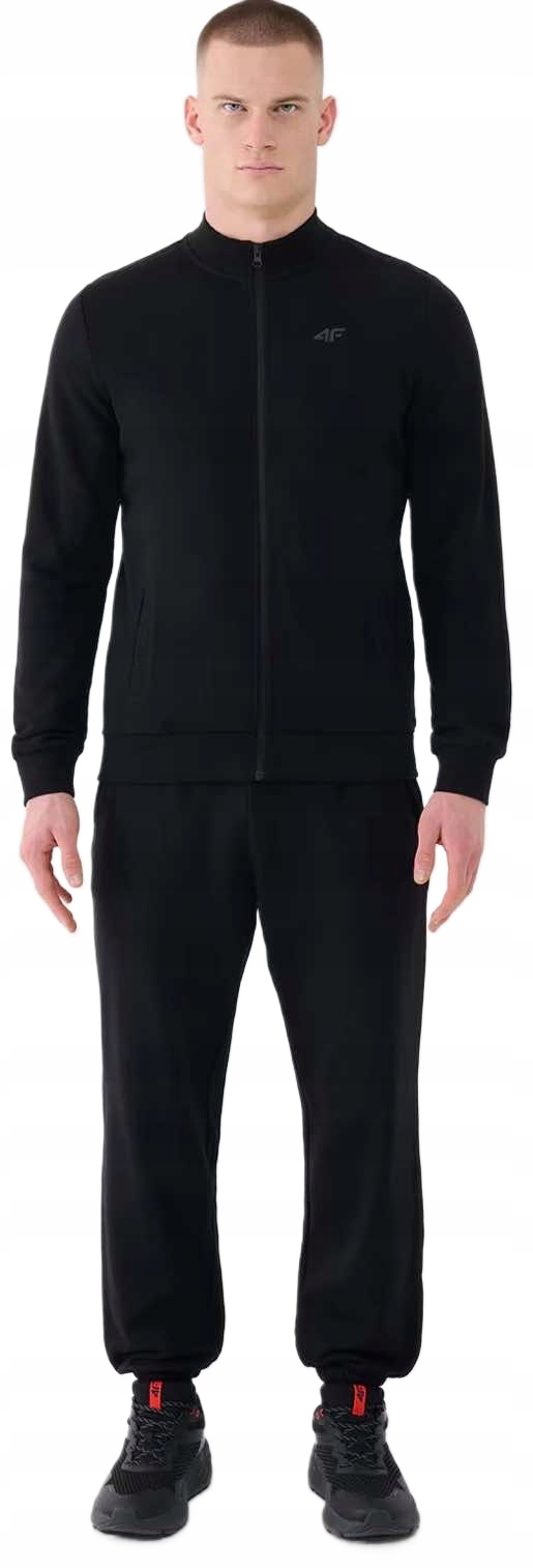 SPODNIE DRESOWE 4F MĘSKIE CZARNE BAWEŁNIANIE SPORTOWE JOGGERY r.XL Rozmiar XL