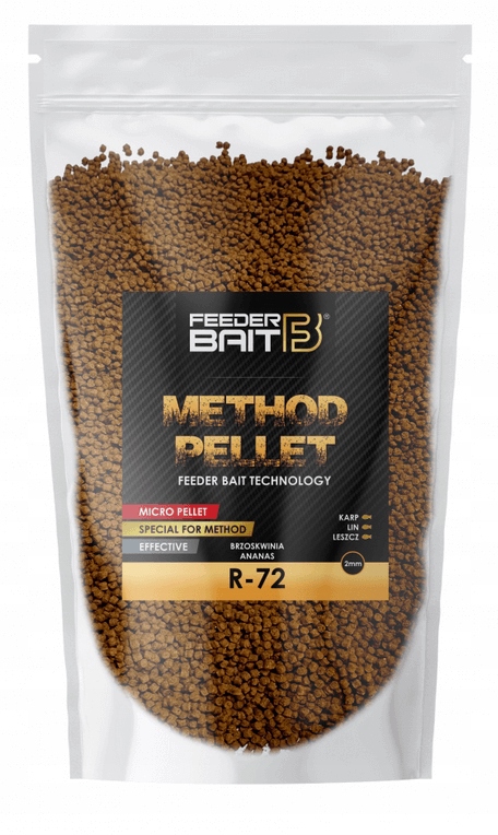 Pellet Zanętowy Feeder Bait Method 2mm R72 Brzoskwinia Ananas
