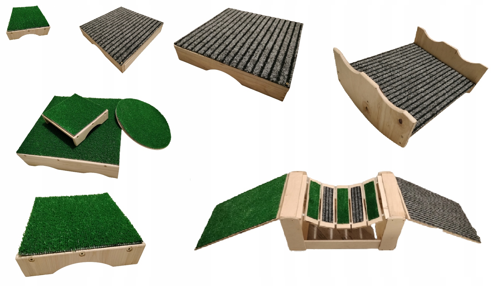 Levně Sada pro socializaci psího fitness psa lavička dětské hřiště houpačka houpačka