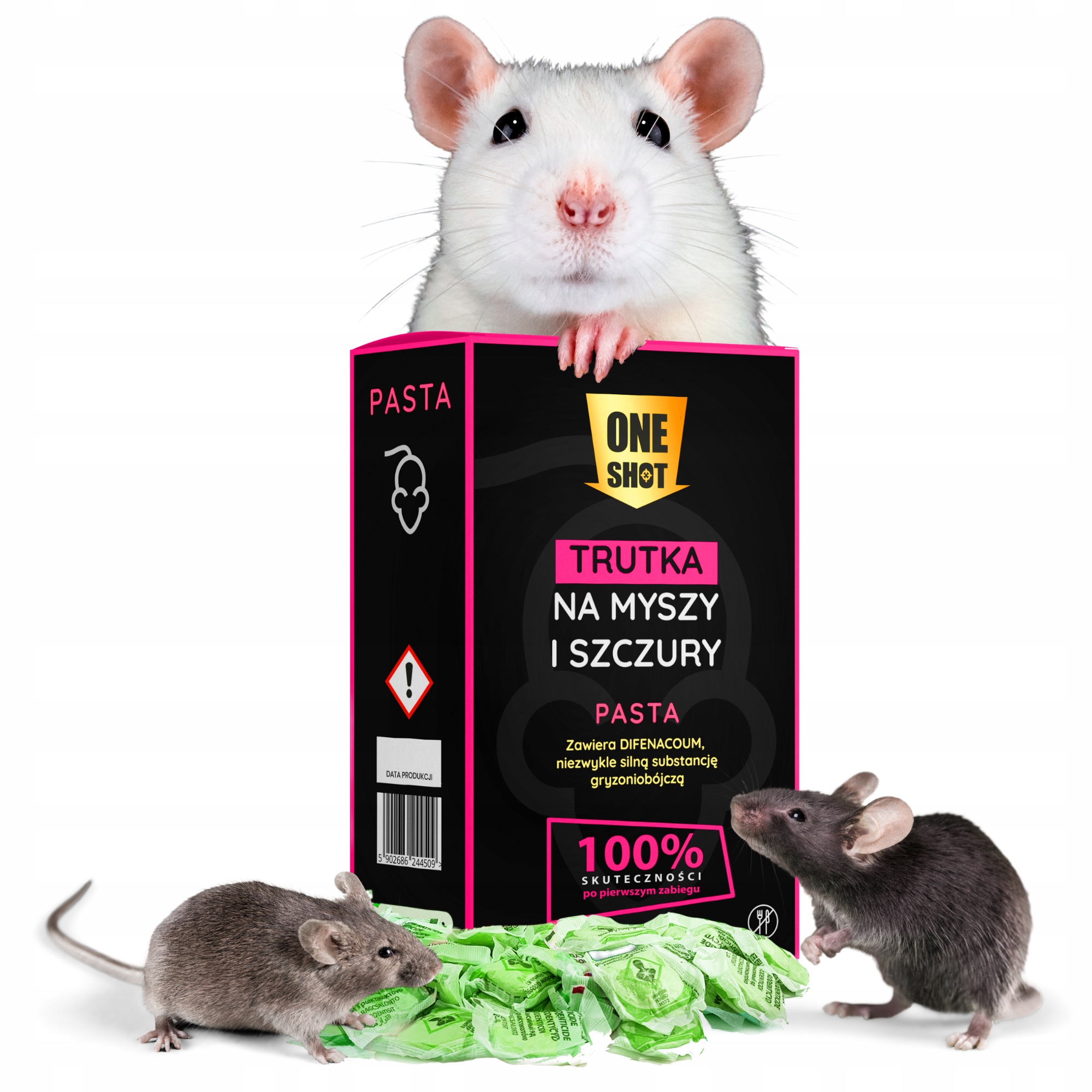 

Silna pasta trutka Myszy Szczury Krety 1Kg OneShot