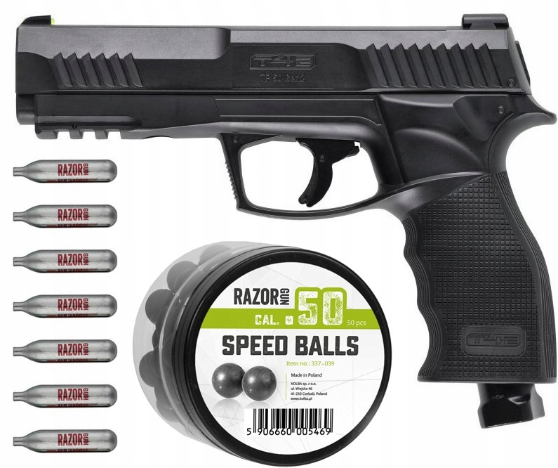 Umarex T4E Tp 50 Gen 2 Pistolet na kule gumowe Ram 10 CO2 Kule 50szt.