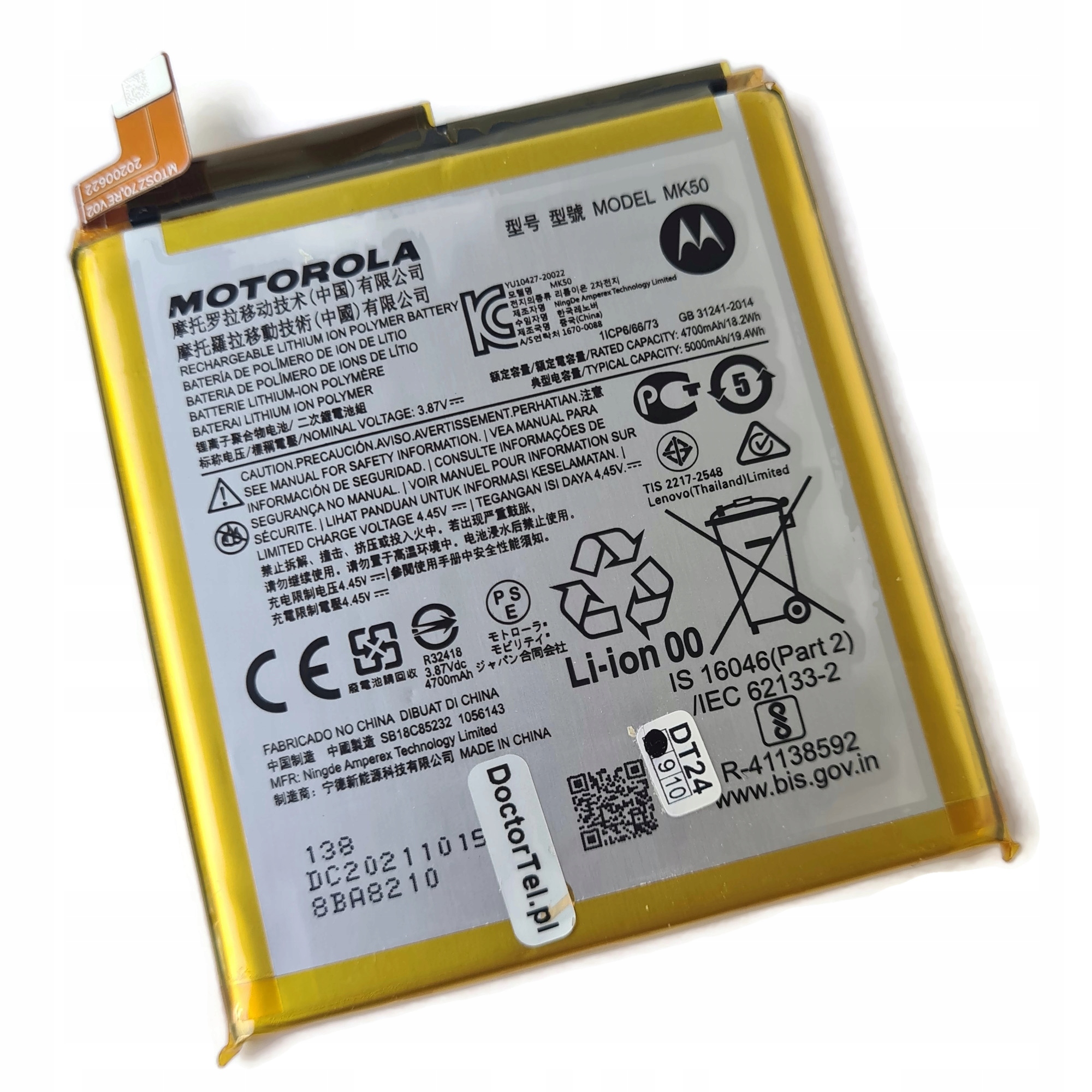 Org Nová originální baterie MK50 akumulátor pro Motorola Moto G 5G 5000 mAh