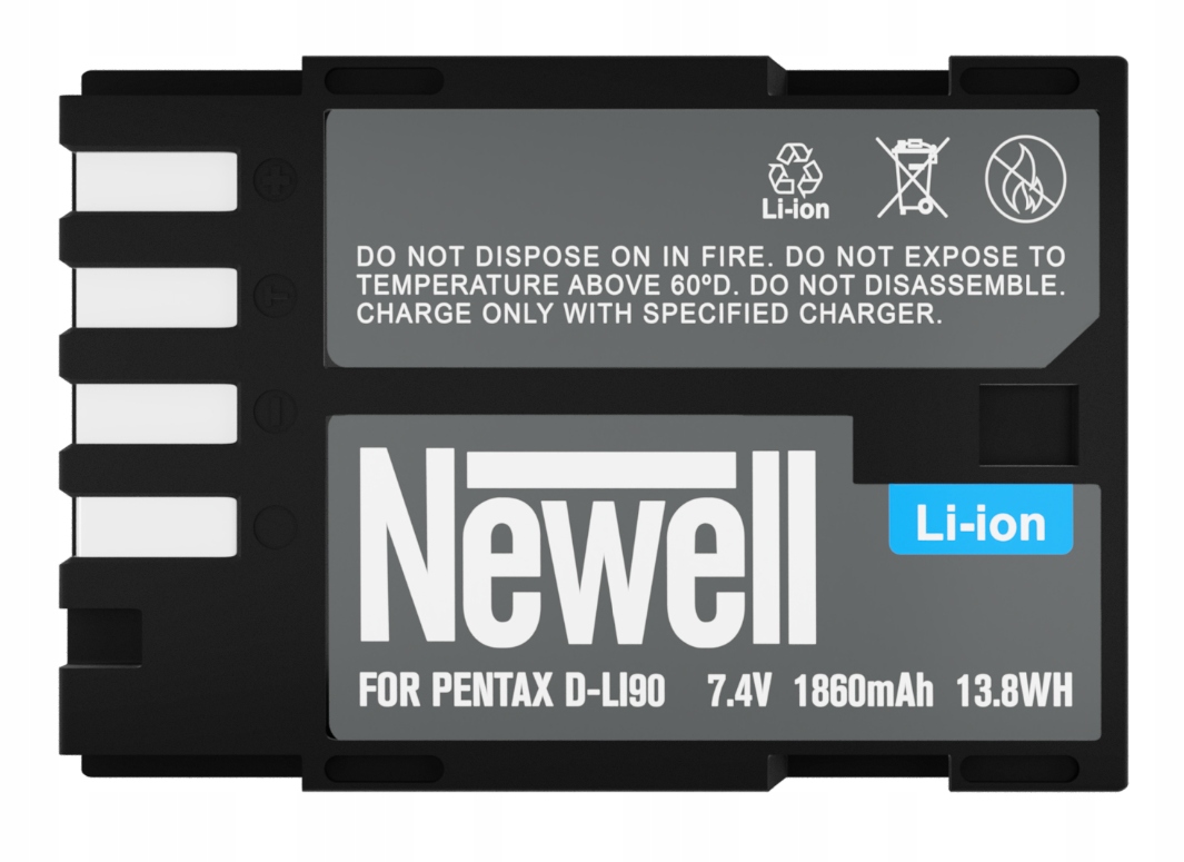 

Bateria D-LI90 do Pentax K3 K-5 II K-7 645 1860mAh
