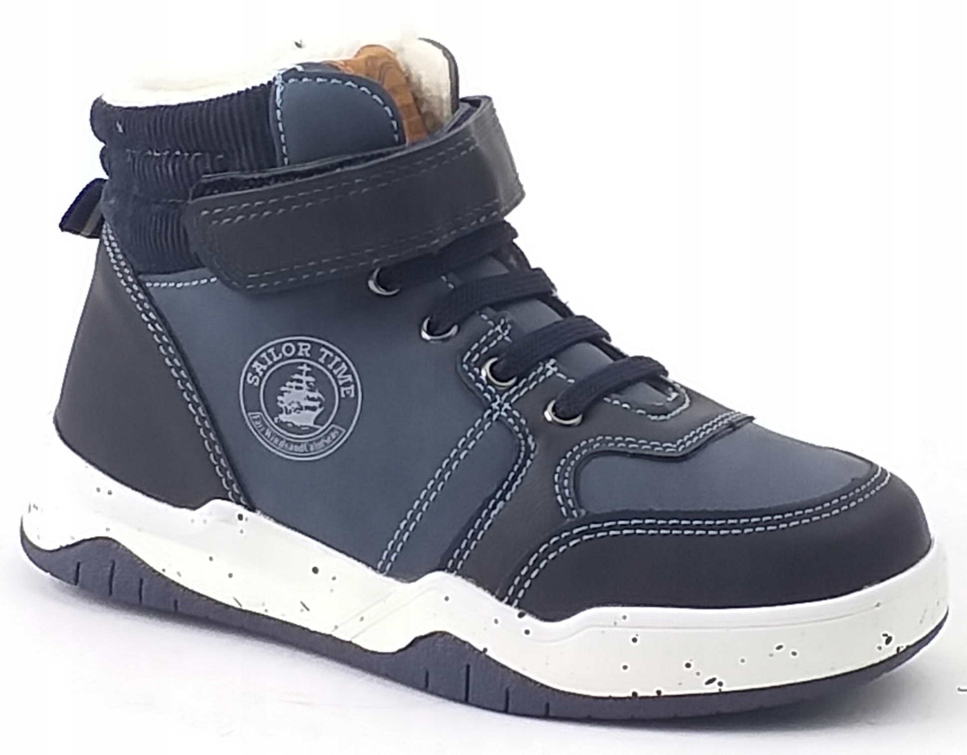 AMERICAN CLUB XD74 TRAPERY CIEPŁE TRZEWIKI DZIECIĘCE ZIMOWE GRANATOWE 30