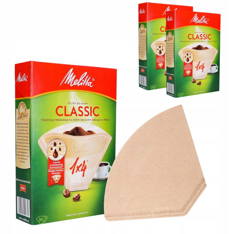 Filtry papierowe do kawy Melitta Classic 3 opakowania| 240 szt.
