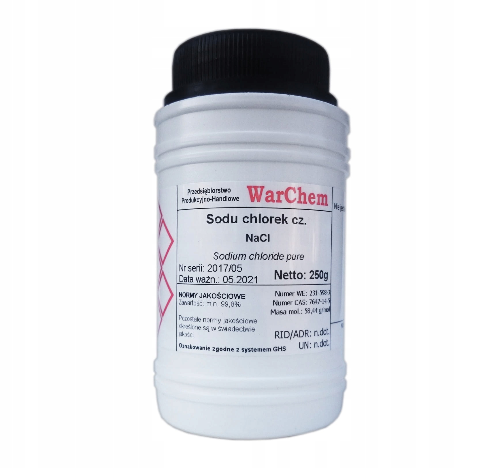 

Chlorek Sodu 250g Warchem [54445]