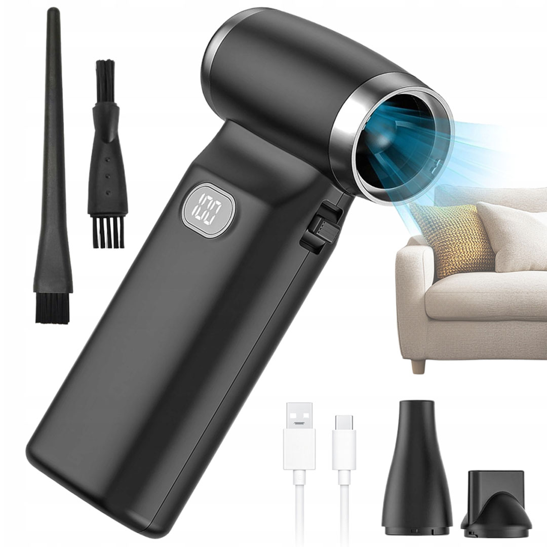 Bezsáčkové dmychadlo 110000 ot/min Displej 6000 mAh Dobíjení 0.5 h Sada