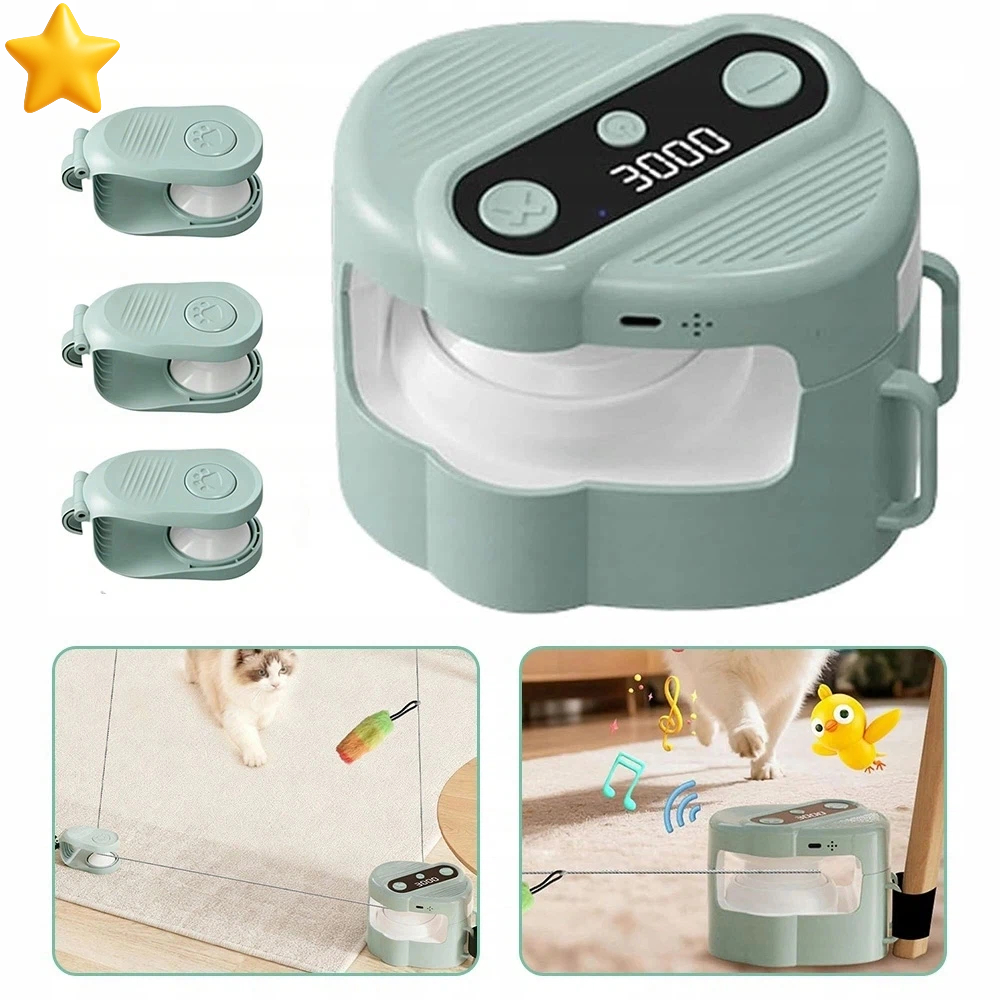 Levně Interaktivní Hračka Pro Kočky Se 3 Úchyty Pro Neomezené Hraní