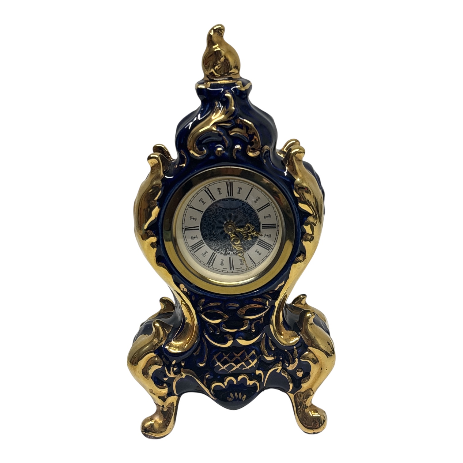 Zegar kominkowy kobalt .