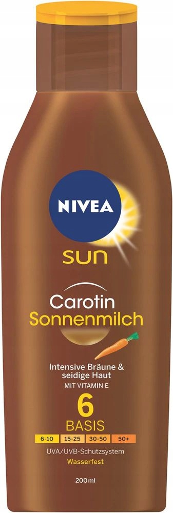 Nivea Mléko Na Opalování S Spf 6 Beta-karotenem (karotenové Mléko Na Opalování) 200