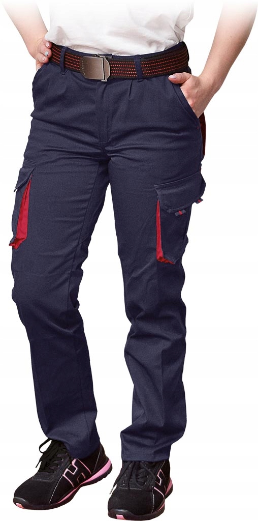Damskie spodnie robocze ochronne bojówki z kieszeniami dla kobiety Frauland