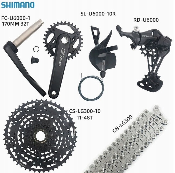 Skupina Shimano Cues U6000 1x10 Kazeta 11-48 Korba 32T Přehazovačka Řetěz