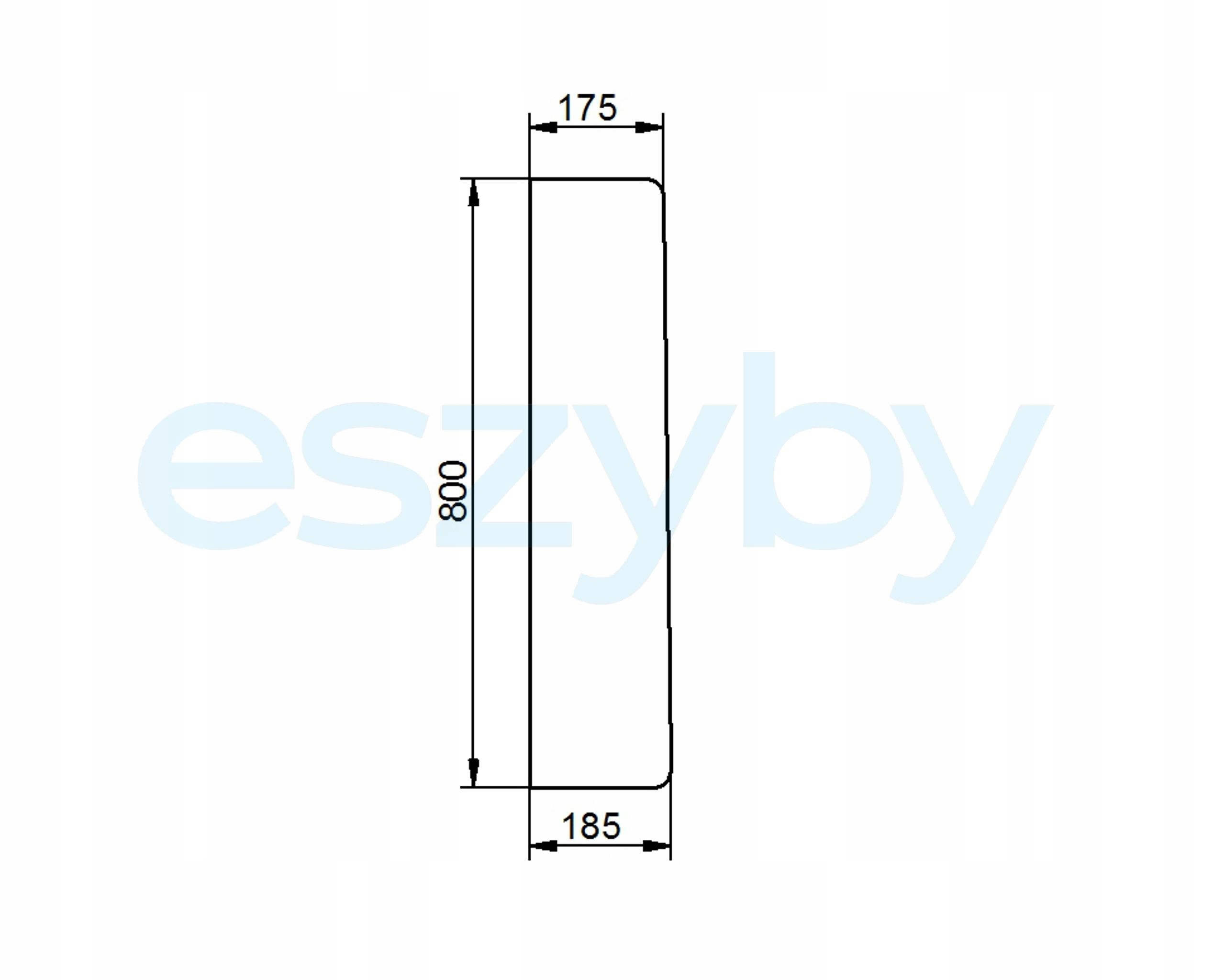 sklo traktor Renault zadní rohové 7700669200