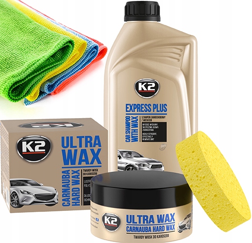 ZESTAW DO PIELĘGNACJI AUTA SZAMPON WOSK MIKROFIBRY