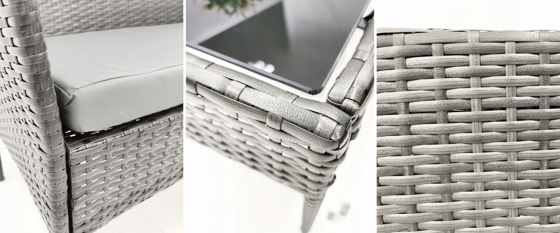 ZESTAW MEBLI DO OGRODU RATTANOWE TARAS 2x FOTEL STÓŁ SOFA + PODUSZKI Producent inna