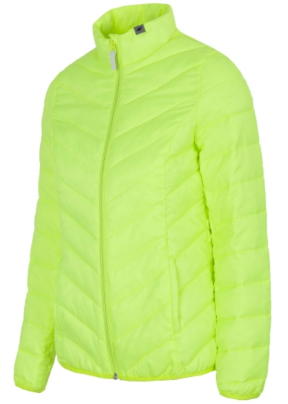 Dámská prošívaná péřová bunda KUD002 neon L