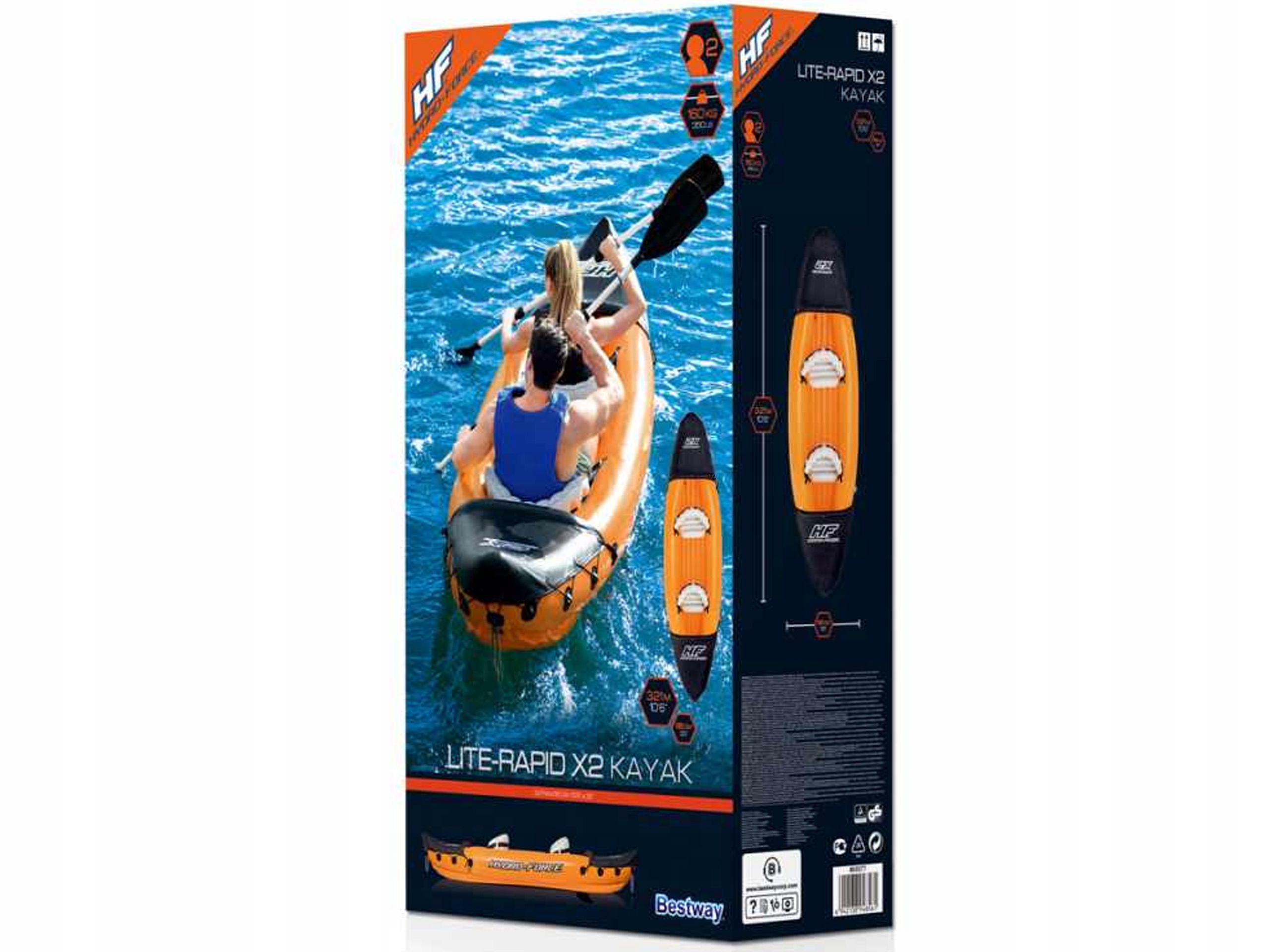 2W1 KAJAK 2-OSOBOWY BESTWAY HYDRO FORCE LITE RAPID Waga produktu z opakowaniem jednostkowym 12.2 kg