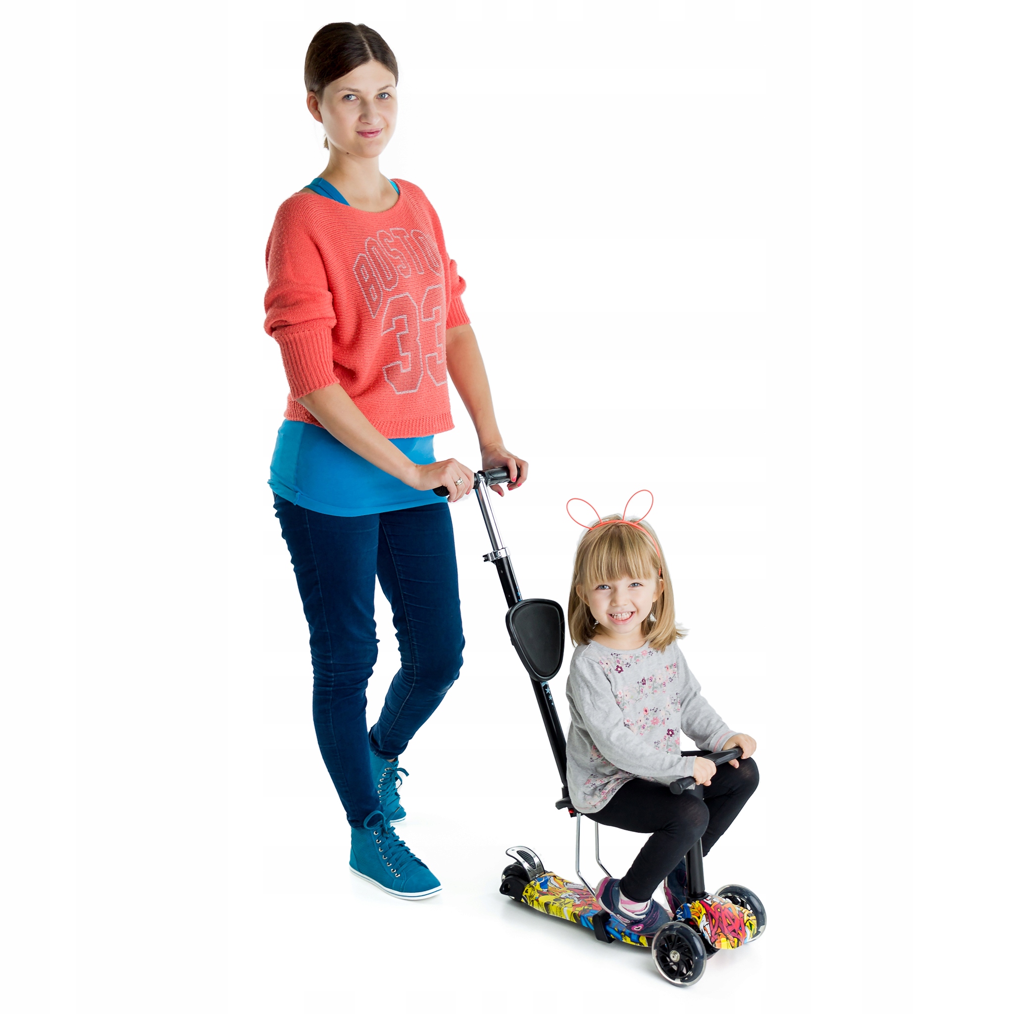 Milly Mally Scooter Little Star 3w1 jeździk rower Hamulec tak