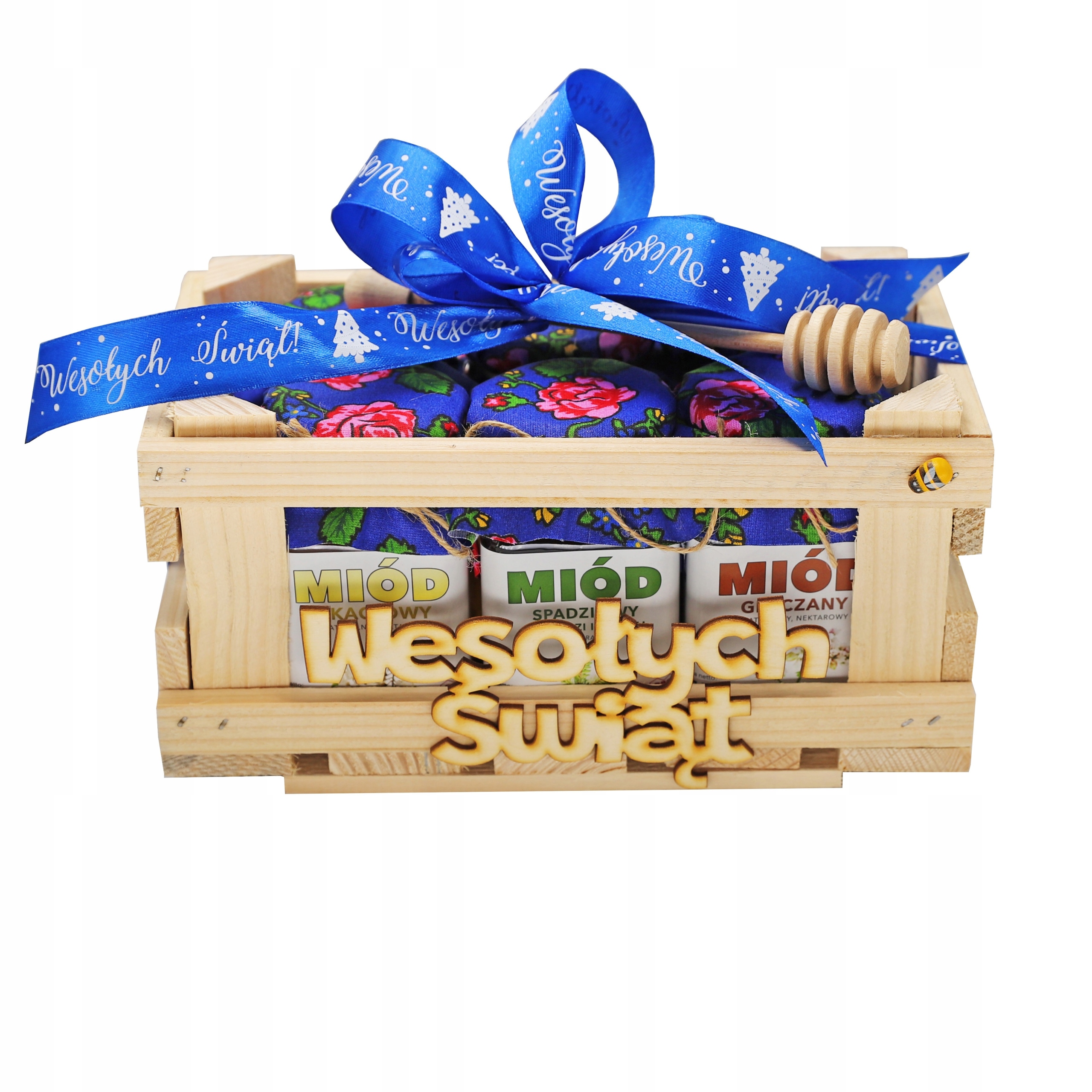 Levně Dárek k Vánocům pro maminku tatínka, babičku, dědečka Sada 6 medů pod vánoční stromeček