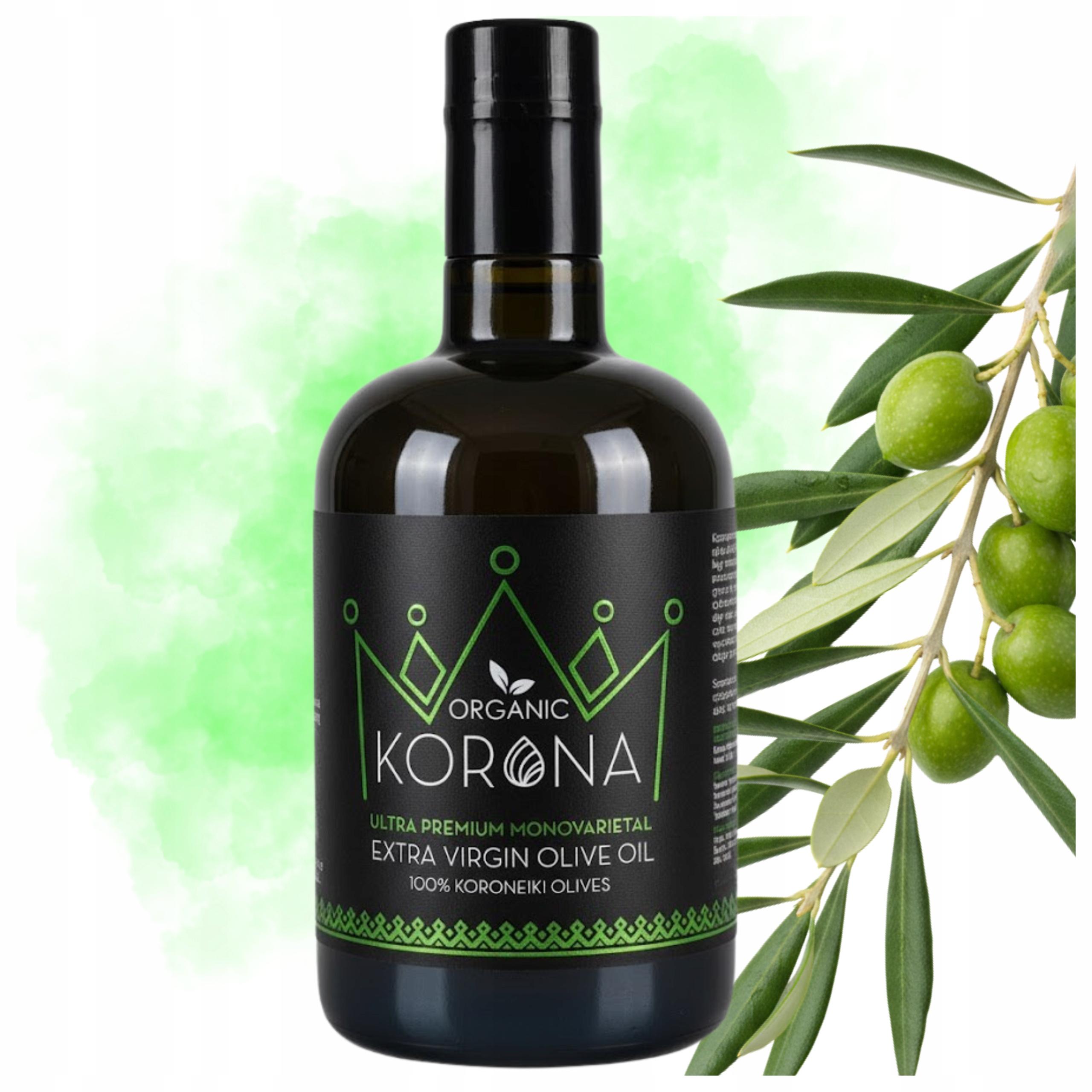 Levně Extra Panenský Olivový Olej 500 ML Řecká Ultraprémiová Organická Koruna
