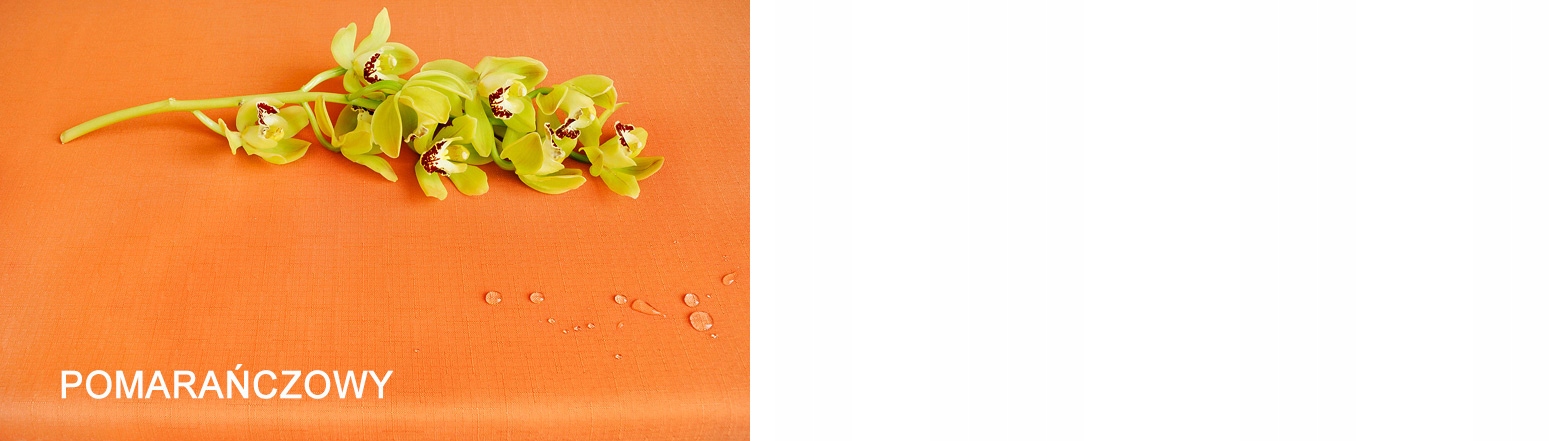 OBRUS PLAMOODPORNY 150X350 DESZCZYK BIAŁY ECRU MAT Wzór dominujący gładki