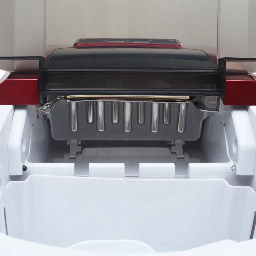 Kostkarka do lodu, czerwona, 2,4 L, 15 kg/24 h Cechy dodatkowe Wyświetlacz LED