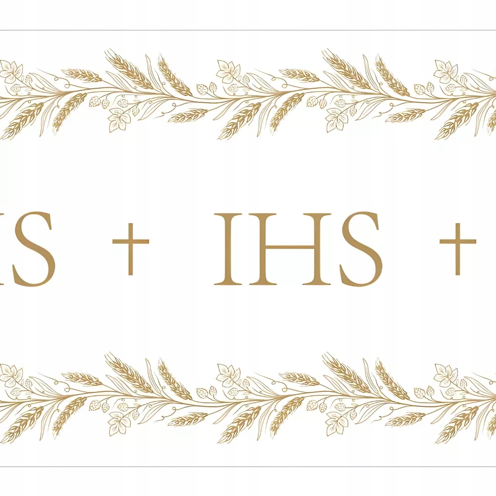 Bieżnik obrus na KOMUNIE na stół flizelinowy biały komunijny 5m