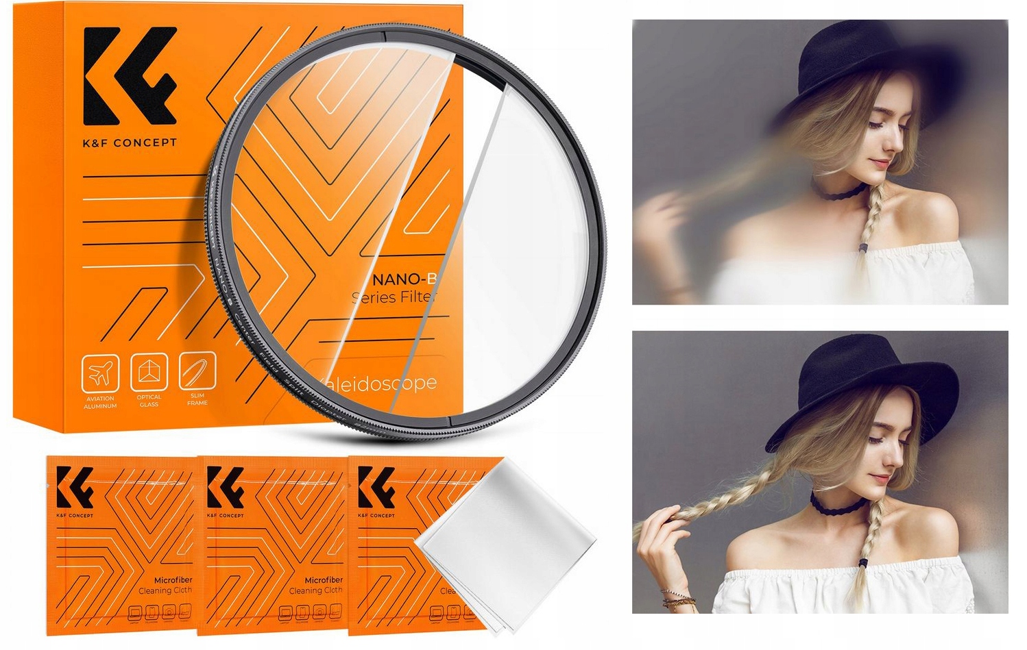 Filtr Ostrý pás Centrum Field Split Diopter K&f Nano-b na 77 mm 77 mm